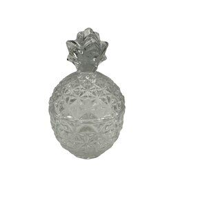 Shannon Crystal By Godinger Pineapple Box Handcrafted Decorative Piece Glass